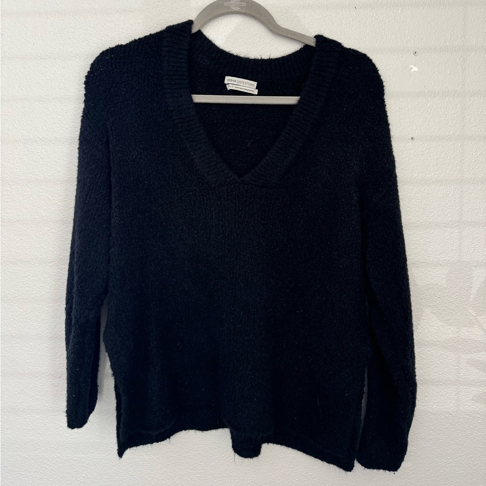 Urban Outfitters Long Black V Sweater - Size XS